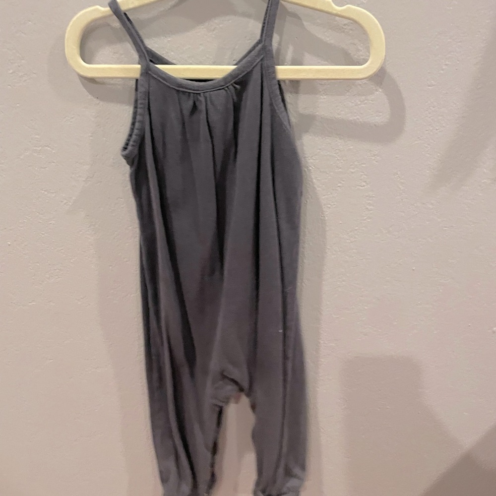 Gray romper.